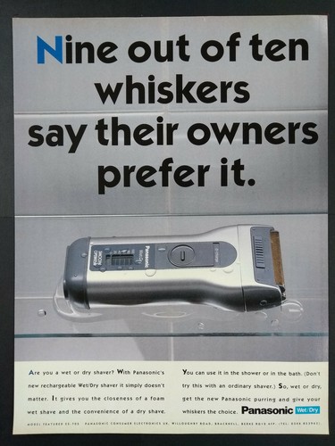 Panasonic wet dry shaver - wet/dry,