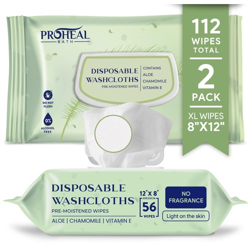 Large wet wipes for adults - large, 2